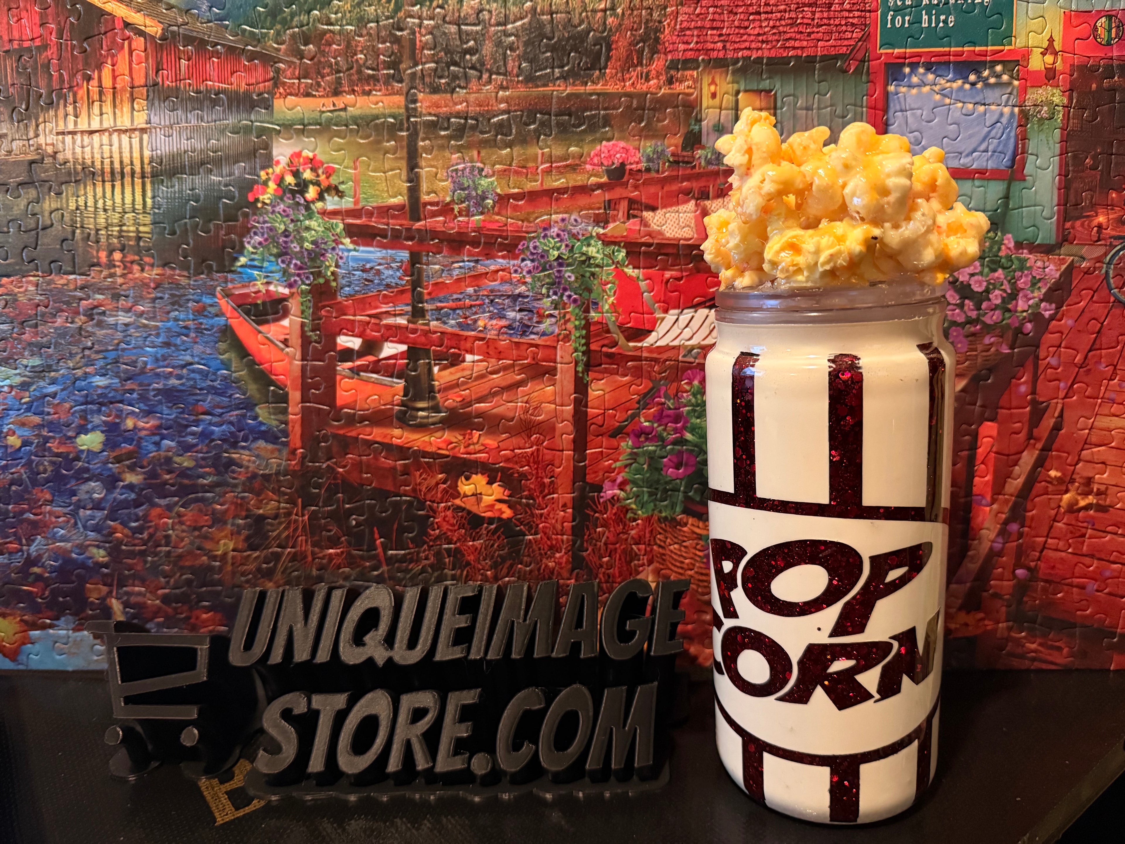 20 oz White Popcorn cup